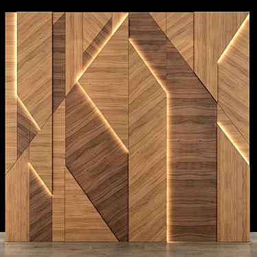 Modern Elegance Wall Panel 3D model image 1 