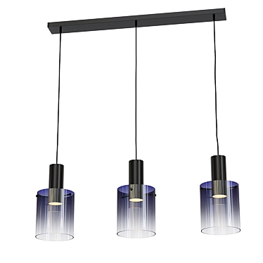 Elegant Noir-fumé Pendant Light 3D model image 1 