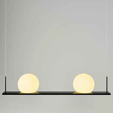 Modern Glass Pendant Lamp 3D model image 1 