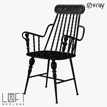 Metal Chair LoftDesigne 2635 3D model image 1 