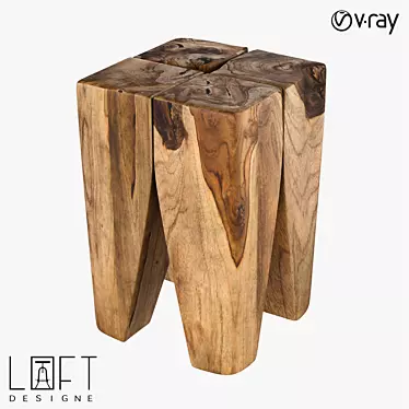 LoftDesigne Coffee Table 6069: Sleek Wood Design 3D model image 1 