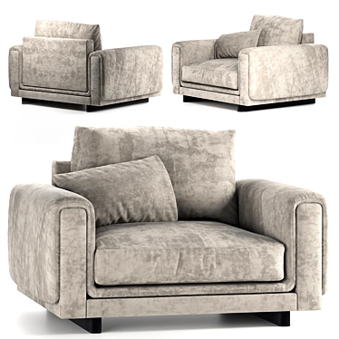 Luxury Nativ 1.5-Seat Underline Chair 3D model image 1 
