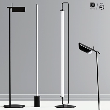 Tall Tree LED Floor Lamp 3D model image 1 