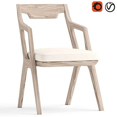 Giorgetti Sandy Chair: Sleek and Stylish 3D model image 1 