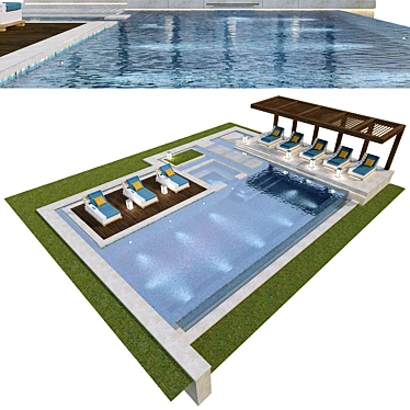 Luxury Pool Oasis: Swimming_Pool_Area_03 3D model image 1 