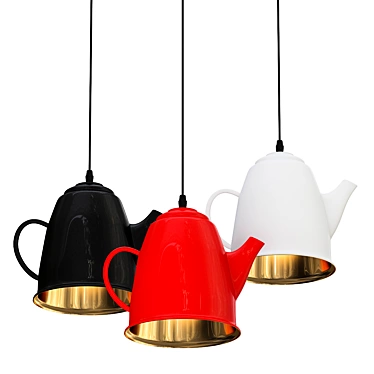 Elegant Loft Teapot: 18cm Height, 28cm Width 3D model image 1 