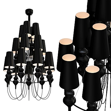 Modern Loft Pendant Light Fixture 3D model image 1 