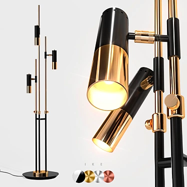 Elegant IKE Floor Lamp Set 3D model image 1 