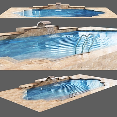 VRay Advanced 3D Pool Design 3D model image 1 