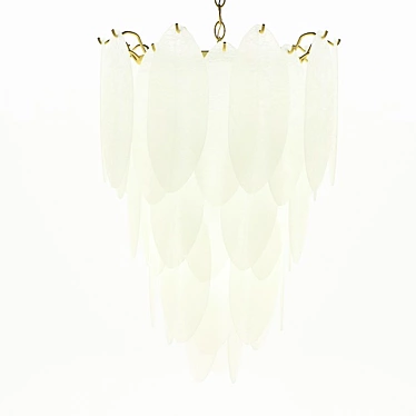 Heavenly Charm: Italian Murano Glass Chandelier 3D model image 1 