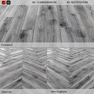 Versatile Floor Laminate: 3 Layouts, 7 Tile Textures 3D model image 1 