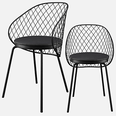 13 Arm Wire Chair | W-460xD-490xH-750 mm 3D model image 1 