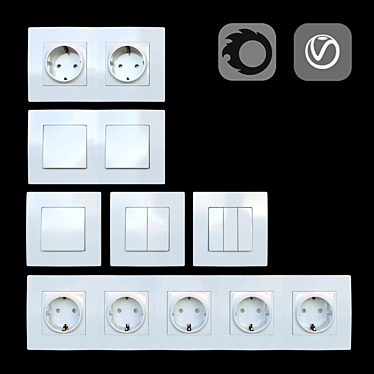 Set of sockets and switches