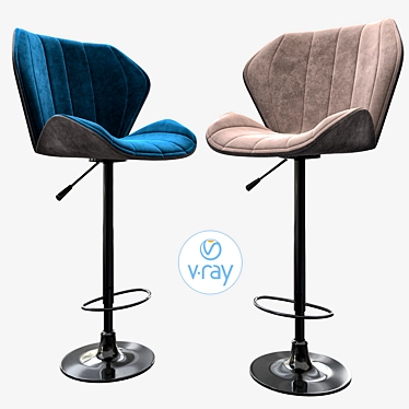 Sleek 2015 Bar Stool 3D model image 1 