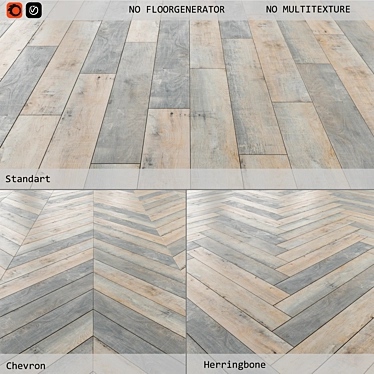Versatile Laminate Flooring: 3 Layouts, Editable Poly, Multiple Textures 3D model image 1 