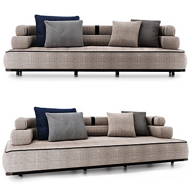 Sleek and Stylish Panarea Sofa 3D model image 1 