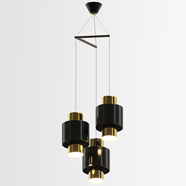 Elegant Modern Chandelier 3D model image 1 