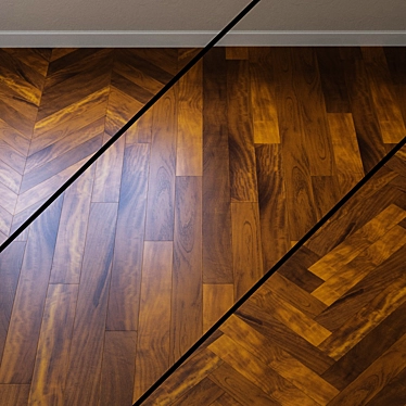 Upofloor Iroko Parquet: French Elegance with a Flounder Twist 3D model image 1 