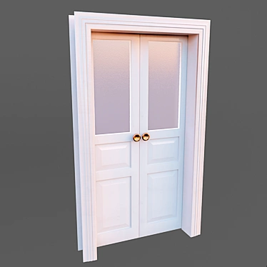 Title: Vintage Restored Soviet White Door 3D model image 1 