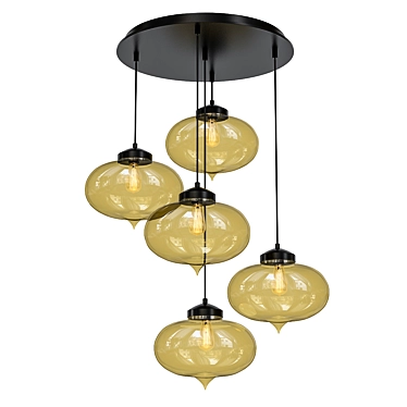 Minaret Circle Pendant Light 3D model image 1 