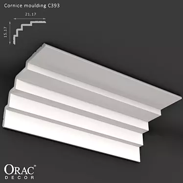 Modern Steps Cornice by Orac Decor 3D model image 1 