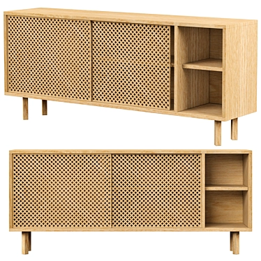 Modern 150cm Sideboard by NaanFurniture 3D model image 1 