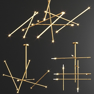 Billy Crossroads Kitami Chandelier - 3 Types: Elegant Illumination for Your Space 3D model image 1 