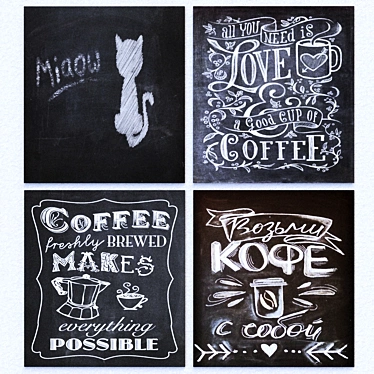 Set of 4 chalk boards