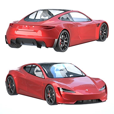 Experience the Futuristic TESLA Roadster 3D model image 1 