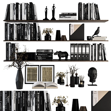 Elegant Shelf Decor Set 3D model image 1 