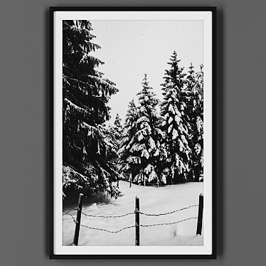 Black Framed Picture: 00043-61 3D model image 1 