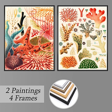 Versatile Set of Wall Paintings 3D model image 1 