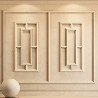 Elegant Plaster Molding 48 3D model image 1 