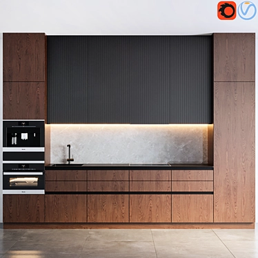 Miele Kitchen 19: Stylish, Spacious & Efficient 3D model image 1 