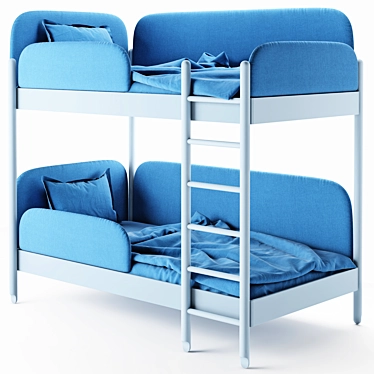 Modern Twin Bunk Bed 3D model image 1 