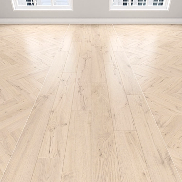 Oak Parquet: Herringbone, Linear & Chevron 3D model image 1 