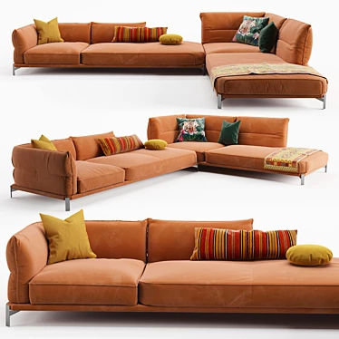 Cierre Up-Down Millimeter-Scaled Sofa 3D model image 1 