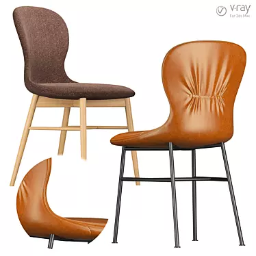 Modern Scandinavian Design Myko Chair 3D model image 1 