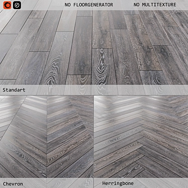 Versatile Laminate Flooring: 3 Layout Options, Editable Poly, 7 Tile Textures 3D model image 1 