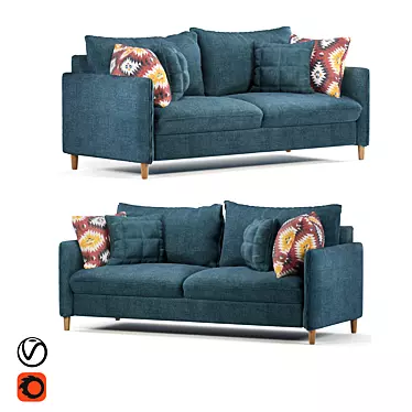 Nordic Elegance Sofa 3D model image 1 