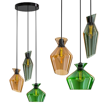 Elegant Malvasia Pendant Light 3D model image 1 