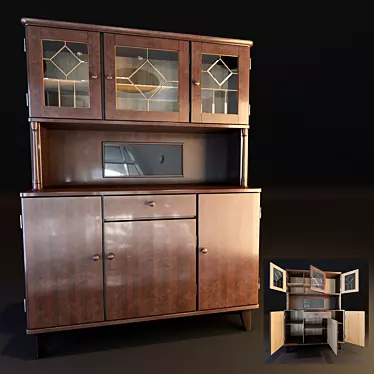 Vintage Buffet Cupboard 3D model image 1 