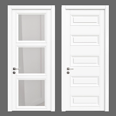 Versatile Wooden Door 3D model image 1 