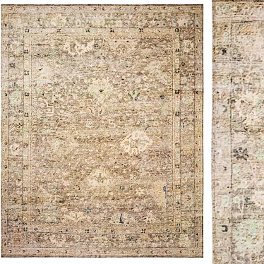 Arbora Wool Rug: Hand-Knotted Elegance 3D model image 1 