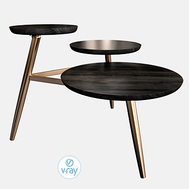 Sleek Modern Emmetta Coffee Table 3D model image 1 