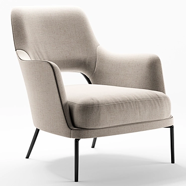 Elegant Flexform Joyce Armchair 3D model image 1 