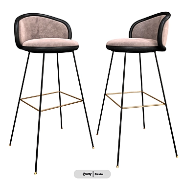 Sleek De Sede Bar Chair 3D model image 1 