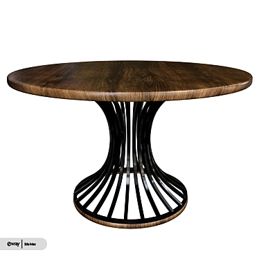 Modern Cinch Round Dining Table 3D model image 1 