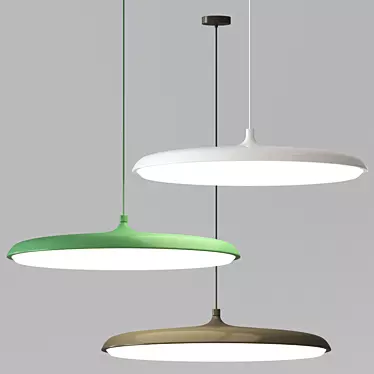 Scandinavian LED Pendant Light 3D model image 1 