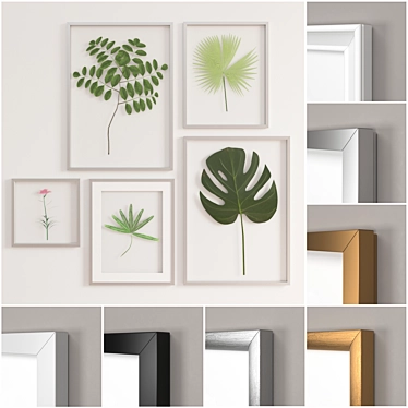 IKEA Frame Set: RIBBA, SILVERHOJDEN, LOMVIKEN, KNOPPANG 3D model image 1 